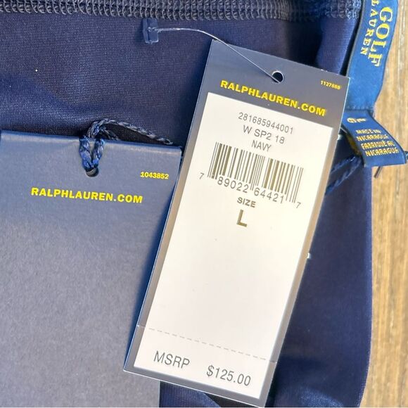 Polo Golf by Ralph Lauren A-Line Navy Blue Mini Sport Skirt, Size L, NWT